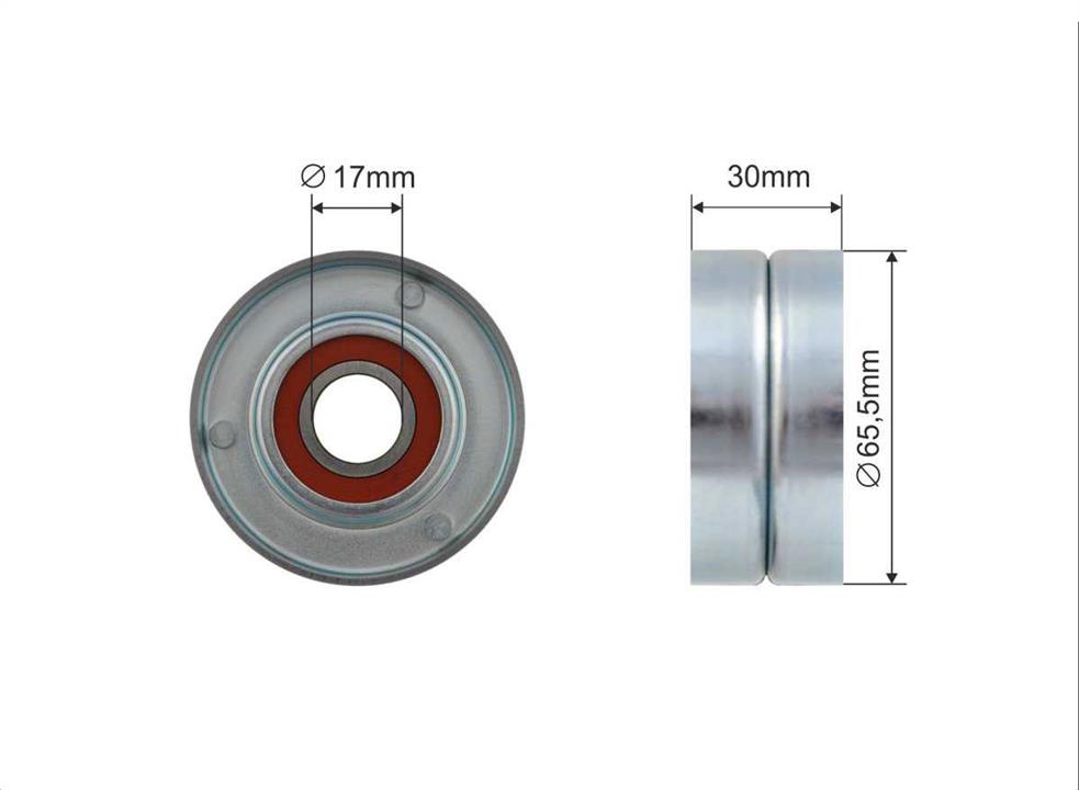 Caffaro 302-00 V-ribbed belt tensioner (drive) roller 30200