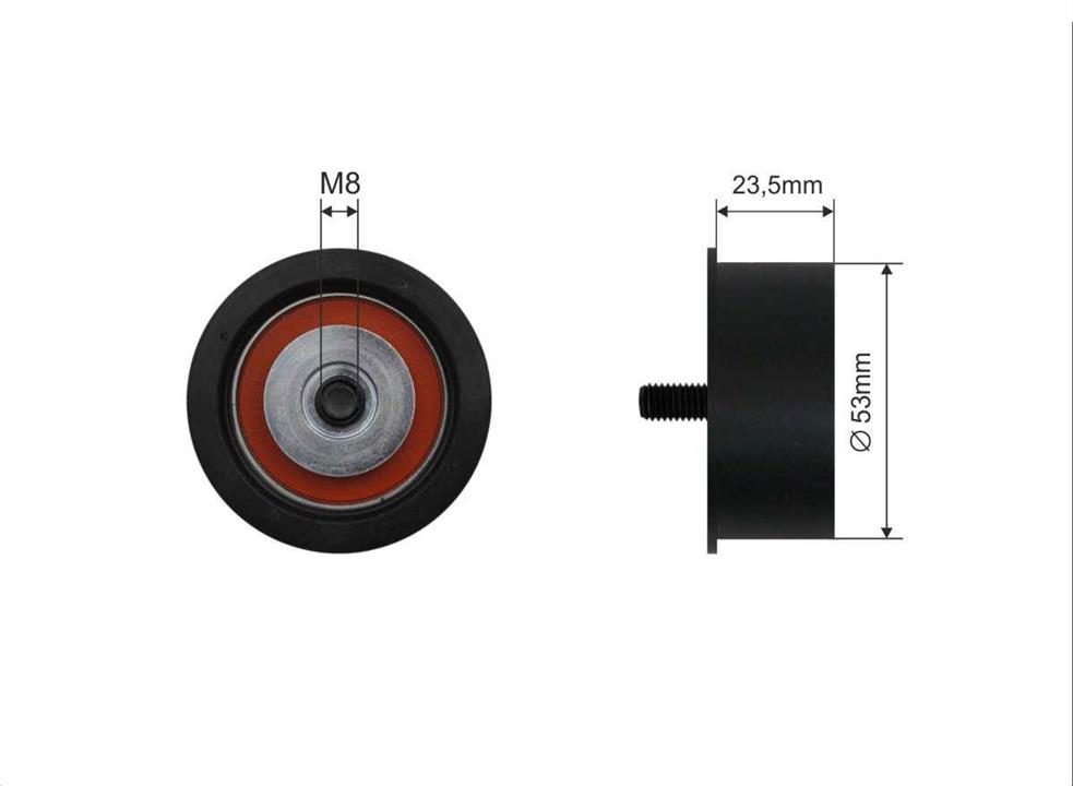 Caffaro 32-39 Tensioner pulley, timing belt 3239