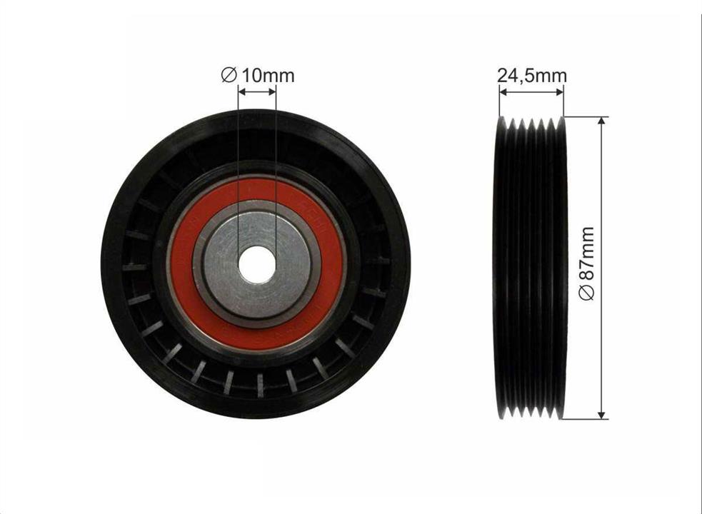 Caffaro 355-99 V-ribbed belt tensioner (drive) roller 35599