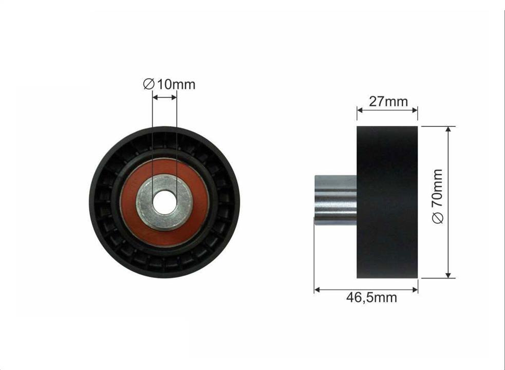 Caffaro 35-72 V-ribbed belt tensioner (drive) roller 3572