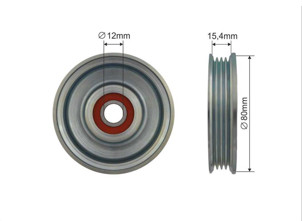 Caffaro 379-133 V-ribbed belt tensioner (drive) roller 379133
