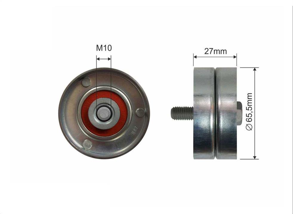 Caffaro 395-93 V-ribbed belt tensioner (drive) roller 39593