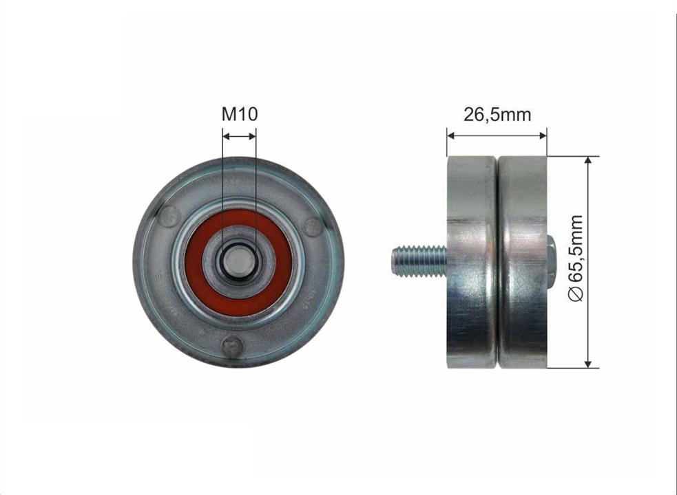 Caffaro 396-95 V-ribbed belt tensioner (drive) roller 39695