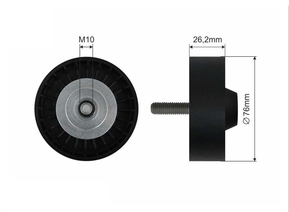 Caffaro 452-137 V-ribbed belt tensioner (drive) roller 452137