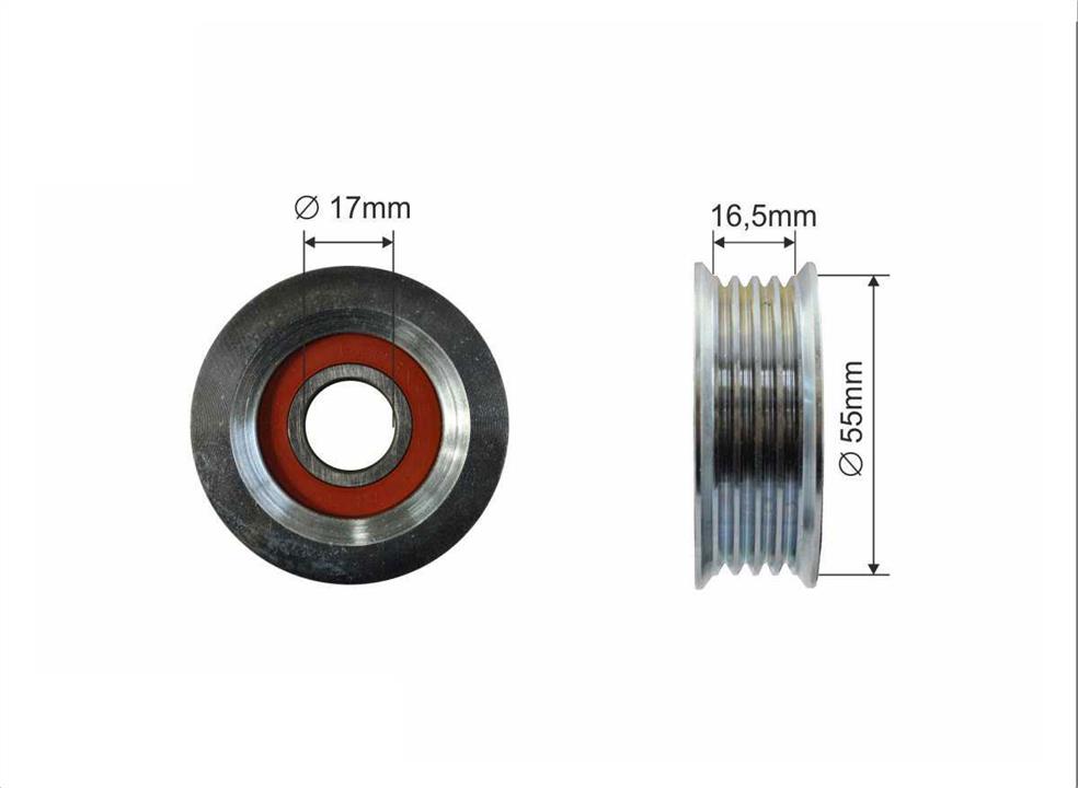 Caffaro 500088 V-ribbed belt tensioner (drive) roller 500088