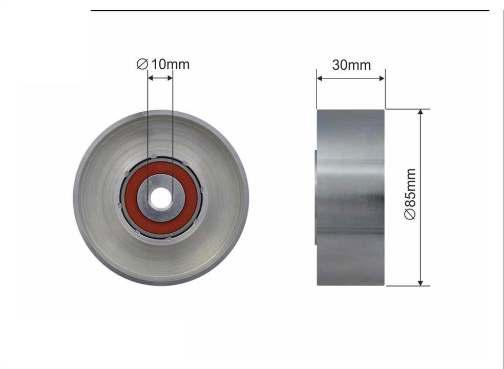 Caffaro 500177 V-ribbed belt tensioner (drive) roller 500177