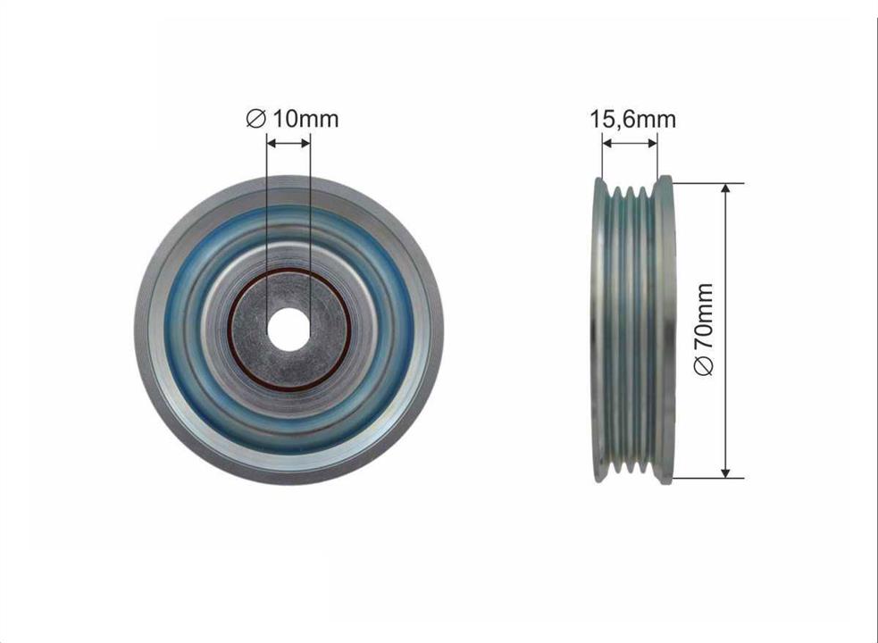 Caffaro 500433 Bypass roller 500433