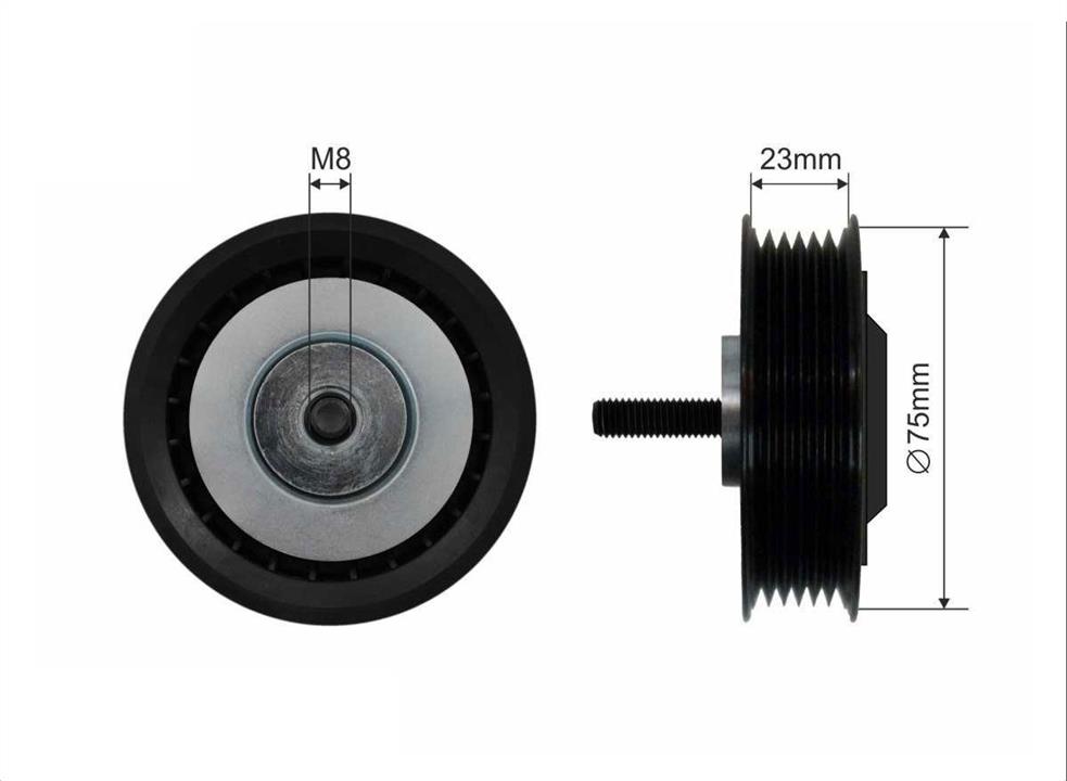 Caffaro 87-46 Bypass roller 8746