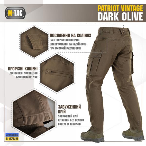 M-Tac Pants Aggressor Vintage Dark olive 38&#x2F;32 – price