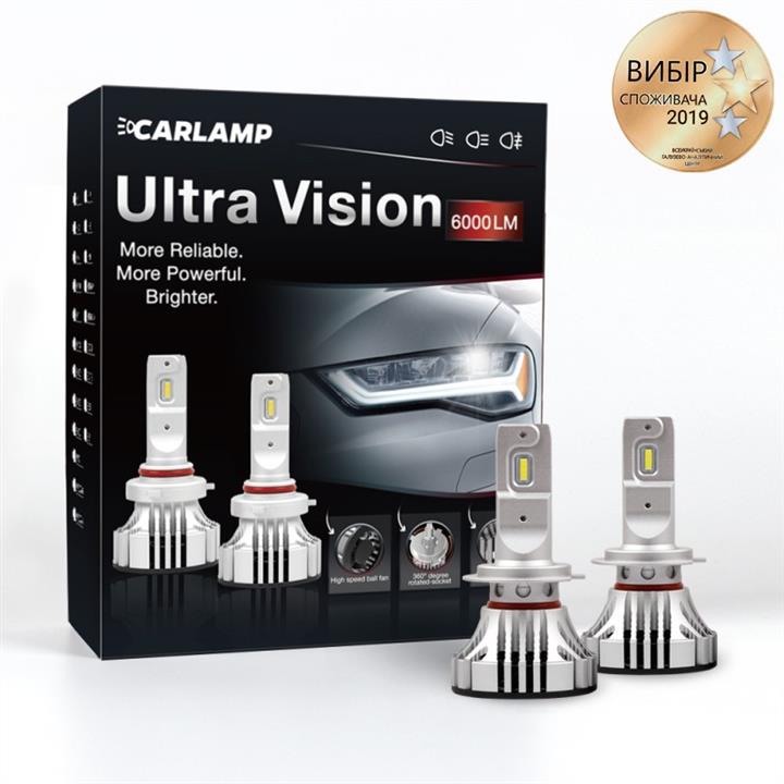 Carlamp UV7 LED bulbs kit Carlamp Ultra Vision H7 12V 36W 6500K (2 pc.) UV7
