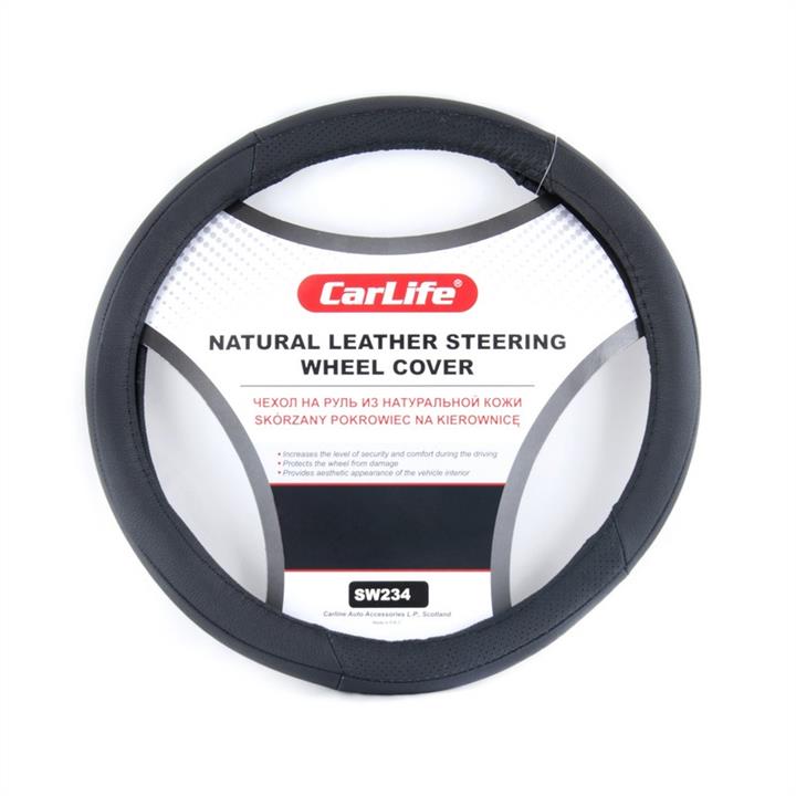 CarLife SW234S Steering wheel cover s (35-37cm) black SW234S