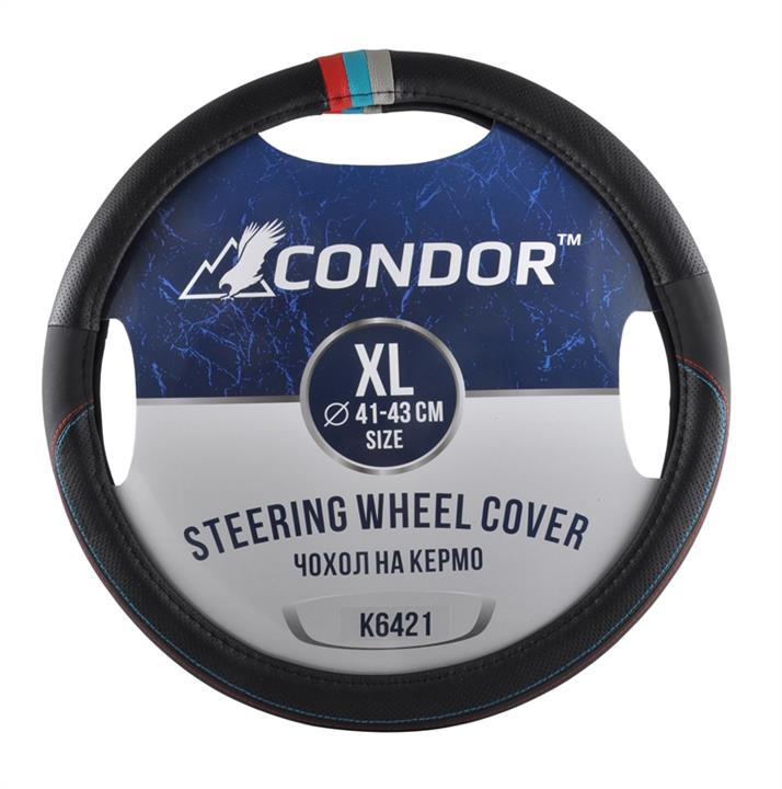 Condor K6421 Steering wheel cover XL (41-43cm) black K6421