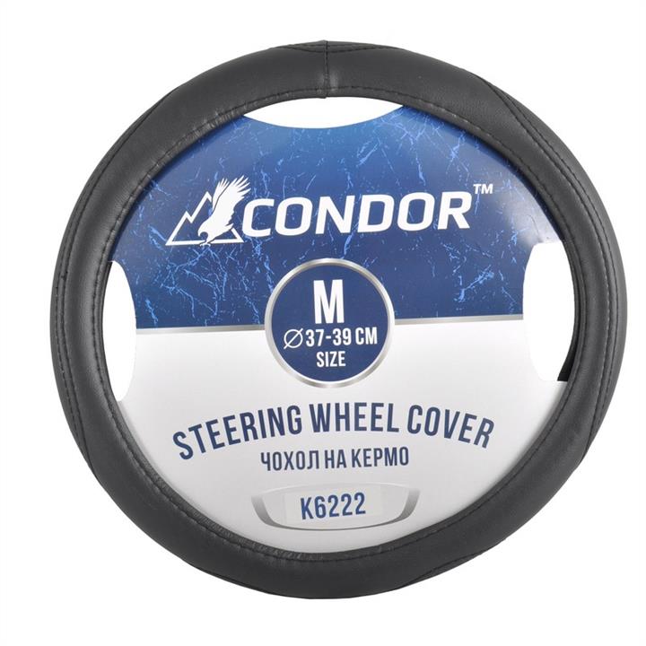 Condor K6222 Steering wheel coverl M (37-39cm) black K6222
