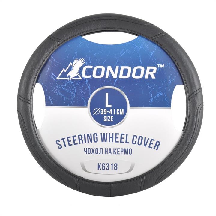 Condor K6318 Steering wheel cover L (39-41cm) black K6318