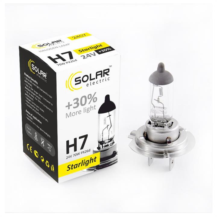 Solar 2407 Halogen lamp 24V H7 70W +30% 2407