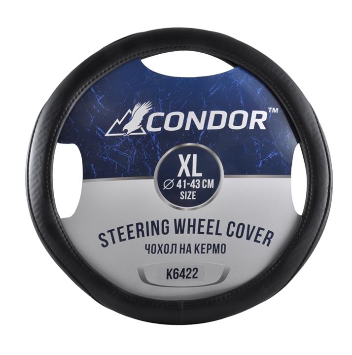 Condor K6422 Steering wheel cover XL (41-43cm) black K6422