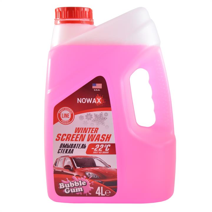 Nowax NX05123 Winter windshield washer fluid, -22°C, Bubble Gum, 4l NX05123