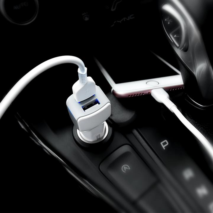 Hoco Z23+IPHONE Car Charger Hoco Z23 2USB + Cable Lightning Z23IPHONE