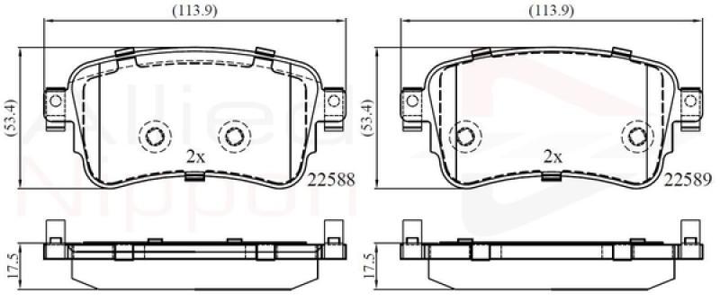 Comline ADB02351 Brake Pad Set, disc brake ADB02351