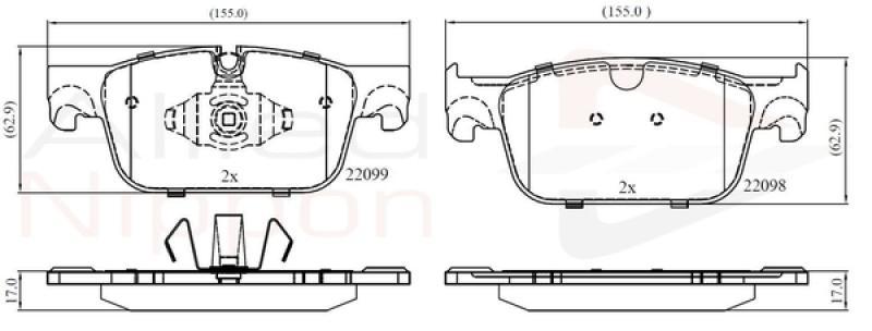 Comline ADB02374 Brake Pad Set, disc brake ADB02374