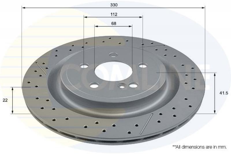 Comline ADC2965V Rear ventilated brake disc ADC2965V