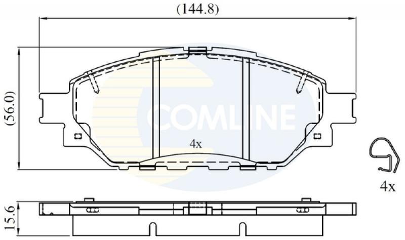 Comline CBP02305 Brake Pad Set, disc brake CBP02305
