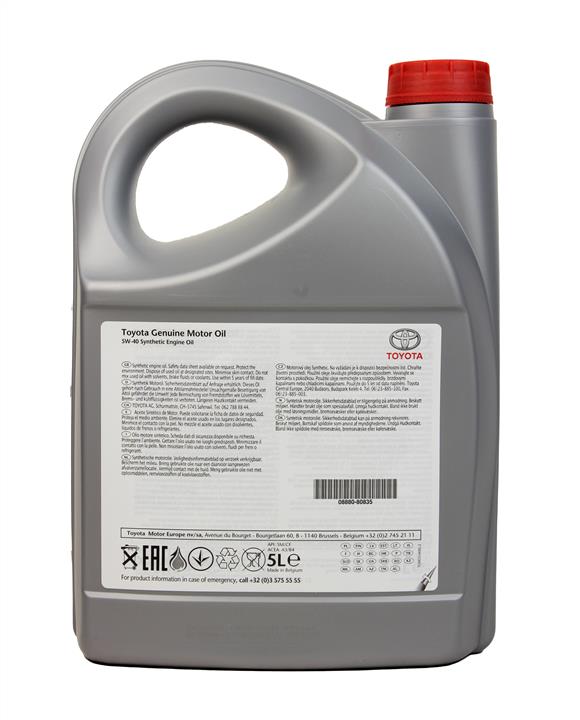 Toyota Engine oil Toyota Synthetic 5W-40, 5L – price 673 PLN