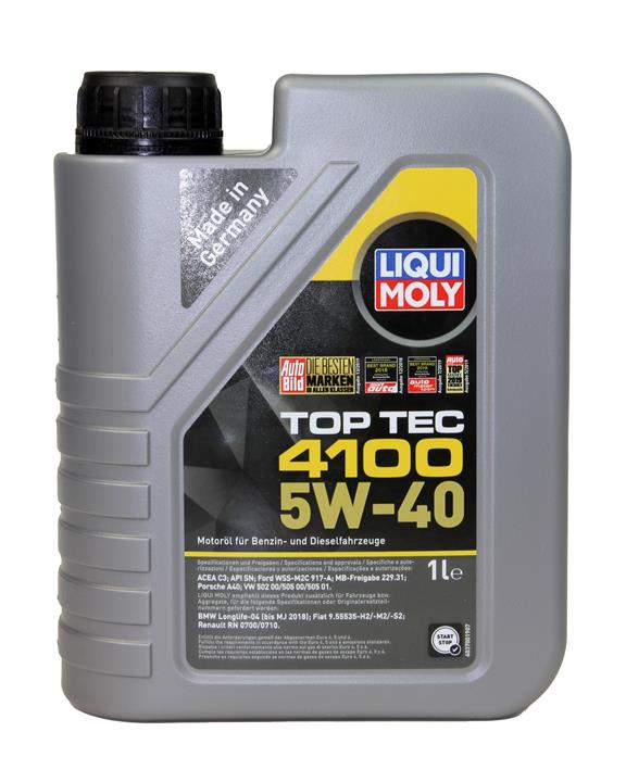 Engine oil Liqui Moly Top Tec 4100 5W-40, 1L Liqui Moly 7500