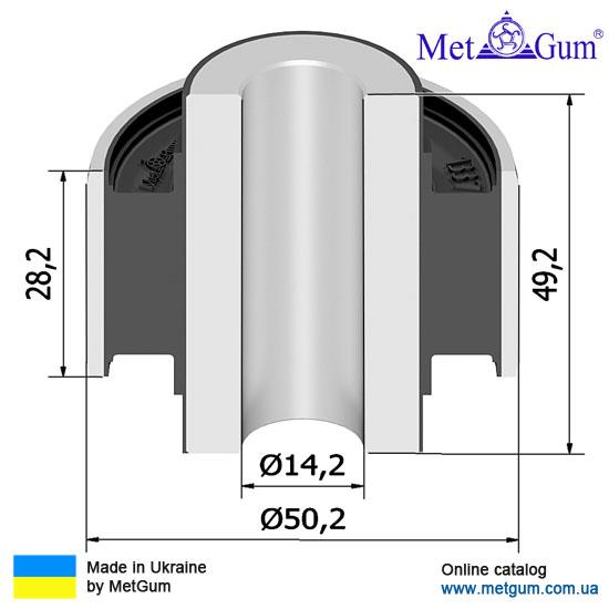 Silent block front lever front Metgum 13-37