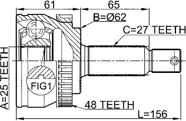 Jikiu JC11012 CV joint JC11012