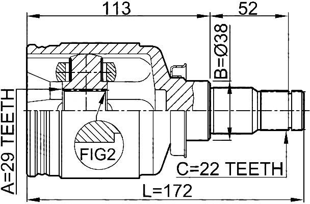 Jikiu JC12019 CV joint JC12019