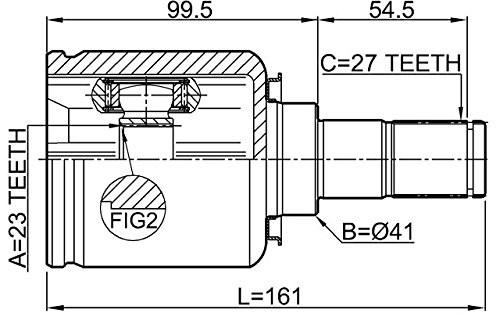 Jikiu JC13034 CV joint JC13034