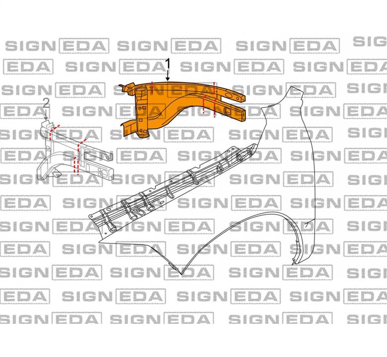 Signeda PDG30043CL Wing bracket PDG30043CL