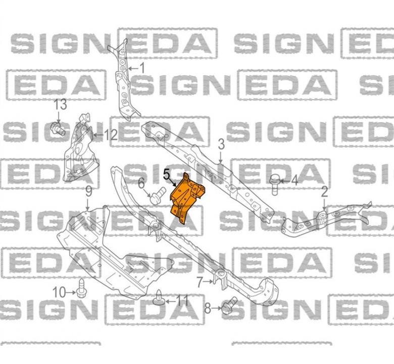 Signeda PDS30089BC Middle front panel PDS30089BC