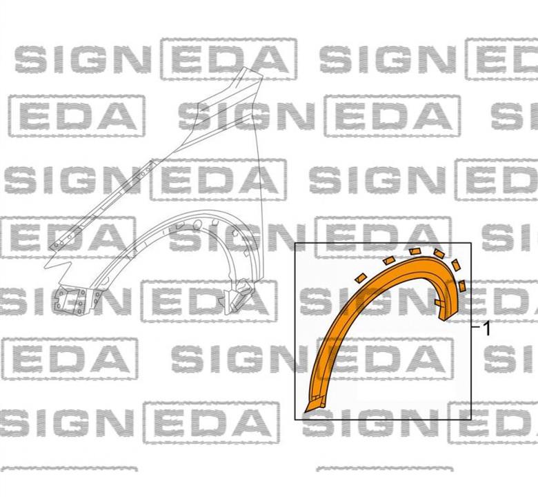 Signeda PMZ01003MAL Wing extension front left PMZ01003MAL