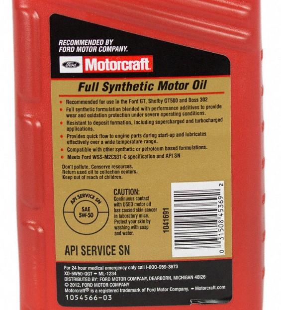 Buy Motorcraft XO5W-50QG-T at a low price in United Arab Emirates!
