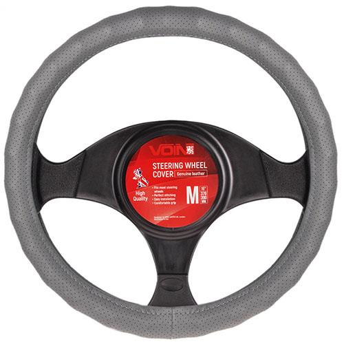Voin VLOD-L892 GY M Steering wheel cover, perforated leather M VLODL892GYM