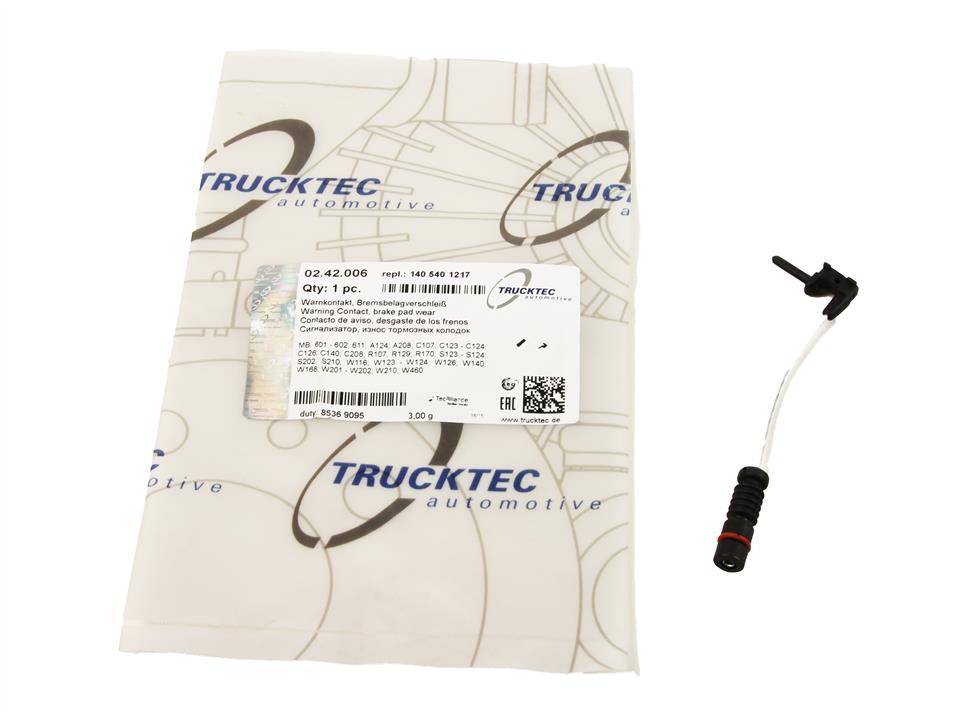Warning contact, brake pad wear Trucktec 02.42.006