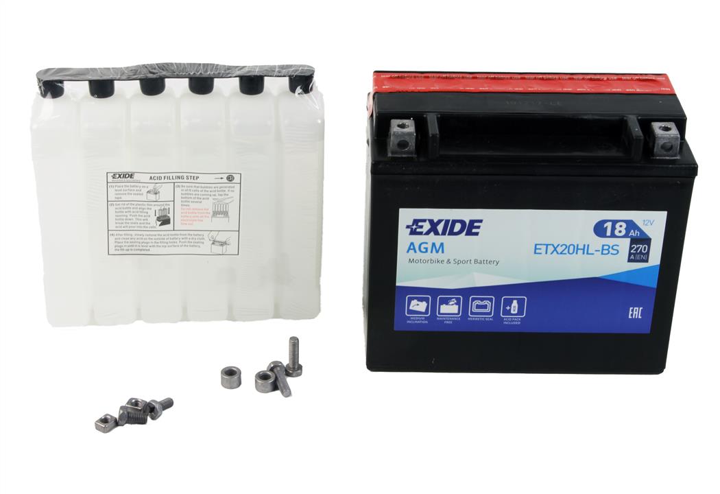 Exide ETX20HL-BS Battery Exide AGM 12V 18AH 270A(EN) R+ ETX20HLBS