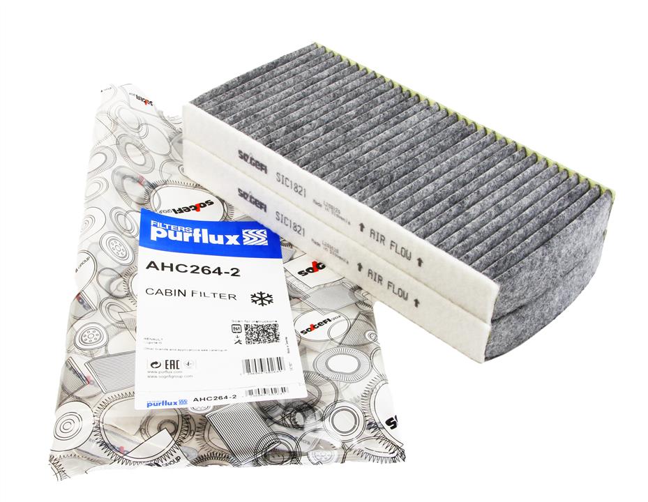 Cabin filter with activated carbon Purflux AHC264-2