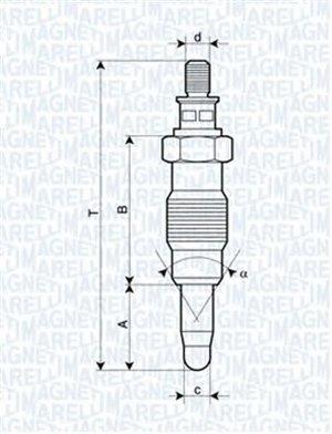 Heater plugs Mazda 121: 062900008304 Magneti marelli Glow plug