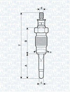Glow plugs diesel Renault Express: 062900016304 Magneti marelli Glow plug