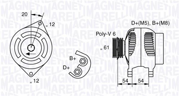 Magneti marelli 063321819010 Alternator 063321819010