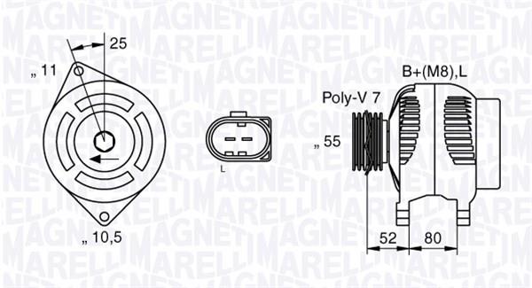 Magneti marelli 063535250200 Alternator 063535250200