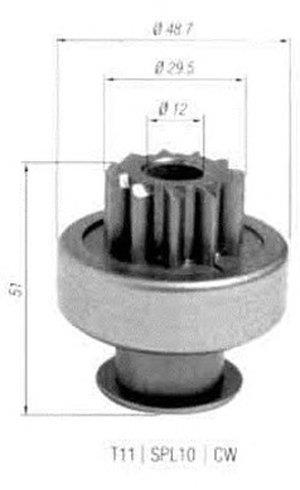 Freewheel gear, starter Magneti marelli 940113020450