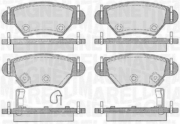 Magneti marelli 363916060357 Brake Pad Set, disc brake 363916060357