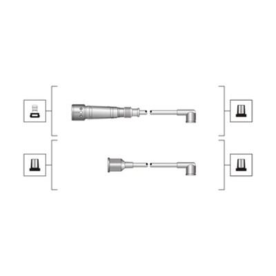 Spark plug lead Seat: 941319170017 Magneti marelli Ignition lead set