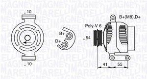 Engine alternator Fiat Punto: 063377028010 Magneti marelli Alternator