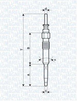 Glow plug Magneti marelli 062900039304