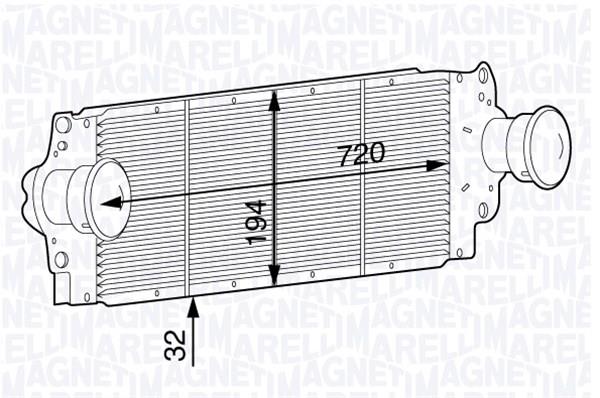 Magneti marelli 351319201950 Intercooler, charger 351319201950